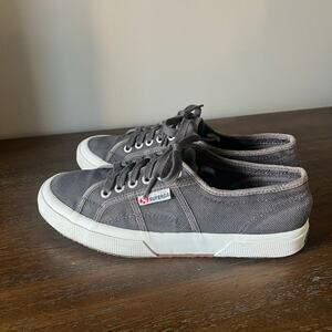 Superga Woman’s Faded Gray Classic Canvas Sneakers- Size‎ 9